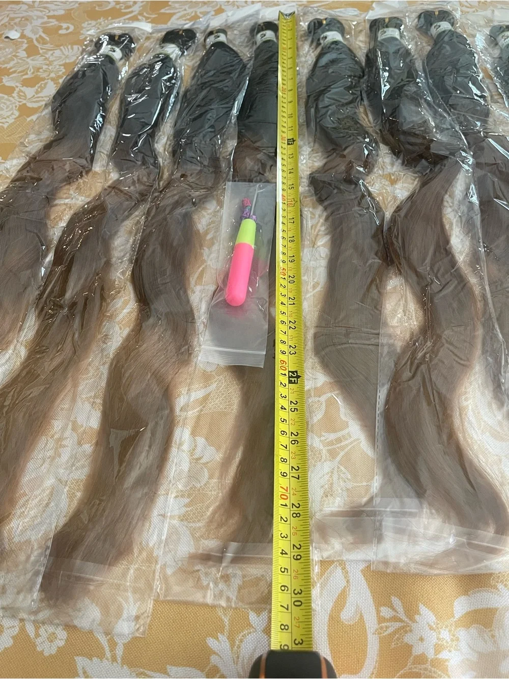 Nescorner Boho Braiding Hair Brown Blonde Ombre 30” 8 Packs